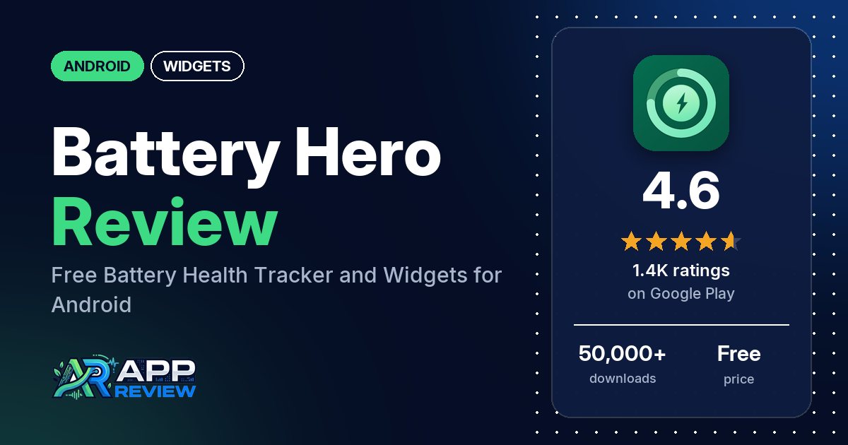 Battery Hero Review: Free Battery Health Tracker and Widgets for Android