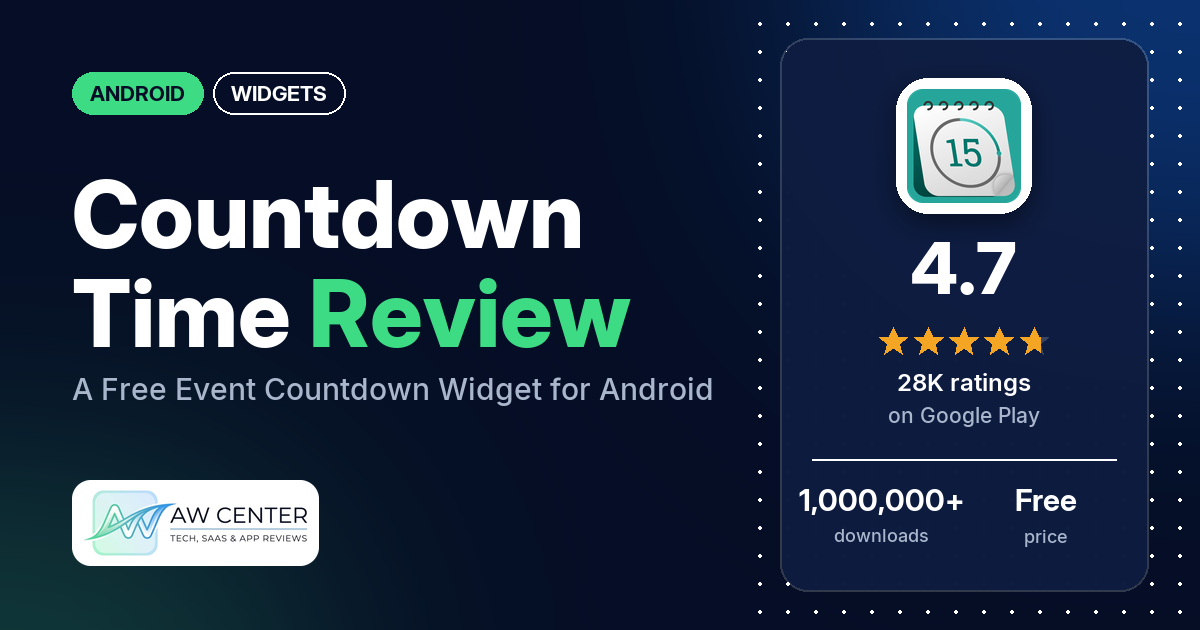 Countdown Time Review: A Free Event Countdown Widget for Android