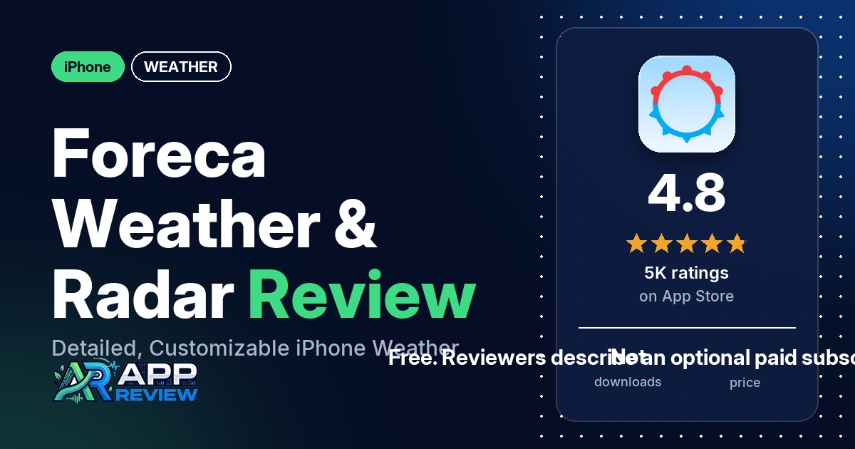 Foreca Weather & Radar Review: Detailed, Customizable iPhone Weather