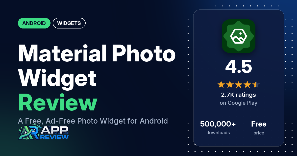 Material Photo Widget Review: A Free, Ad-Free Photo Widget for Android
