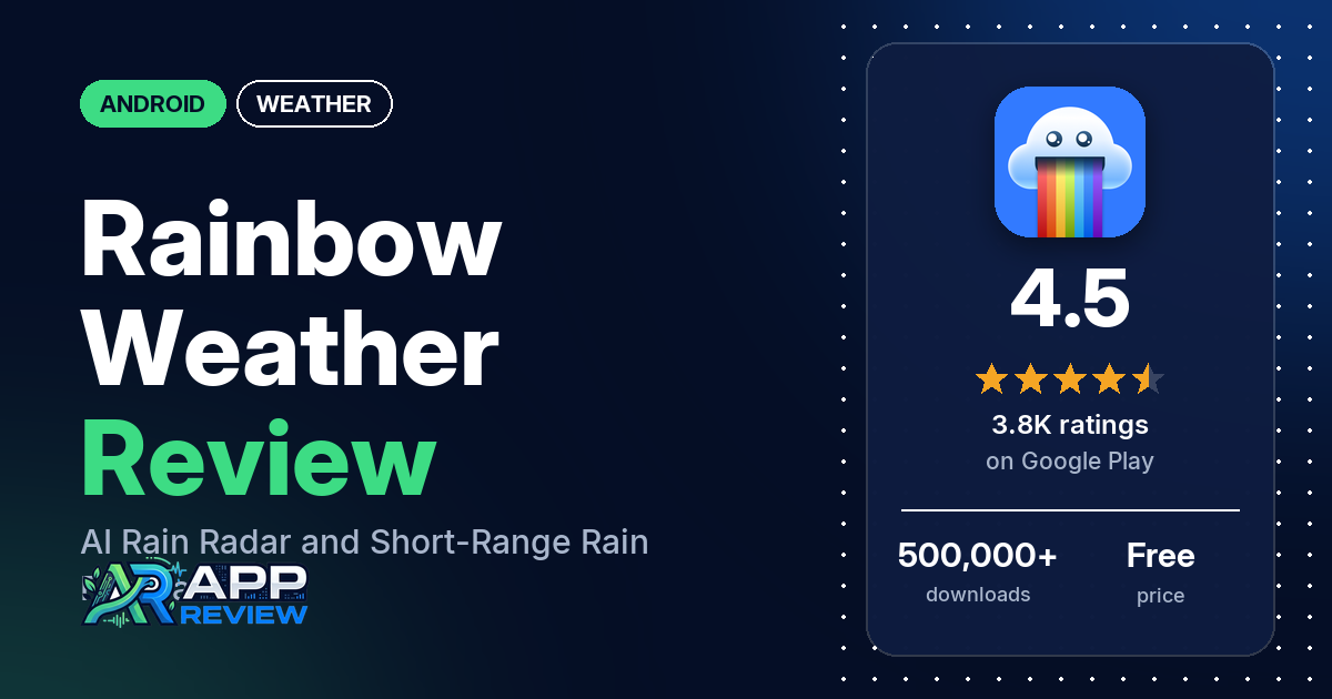 Rainbow Weather Review: AI Rain Radar and Short-Range Rain Forecasts
