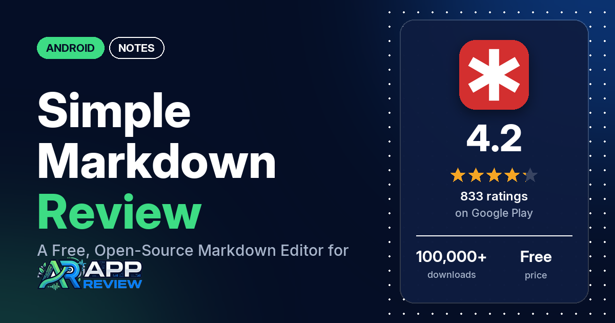 Simple Markdown Review: A Free, Open-Source Markdown Editor for Android