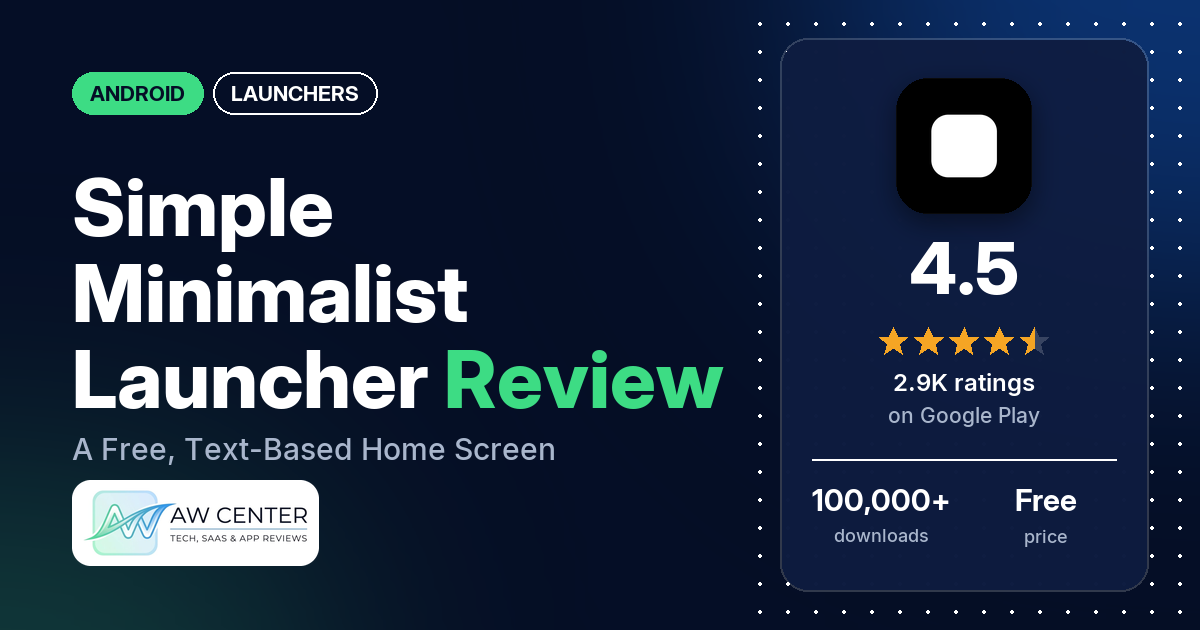 Simple Minimalist Launcher Review: A Free, Text-Based Home Screen