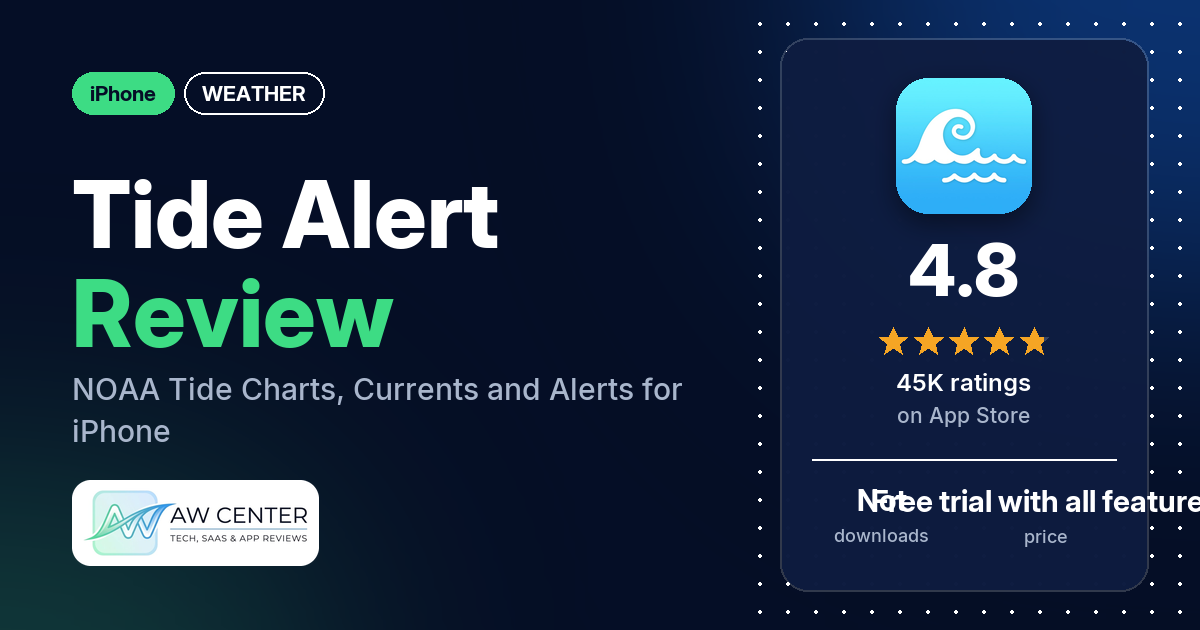 Tide Alert Review: NOAA Tide Charts, Currents and Alerts for iPhone