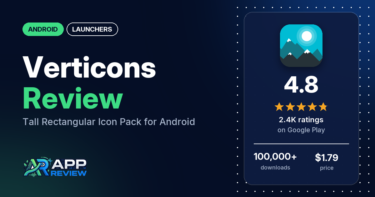 Verticons Review: Tall Rectangular Icon Pack for Android