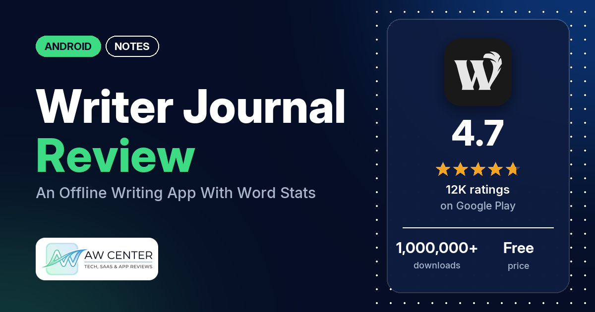Writer Journal Review: An Offline Writing App With Word Stats
