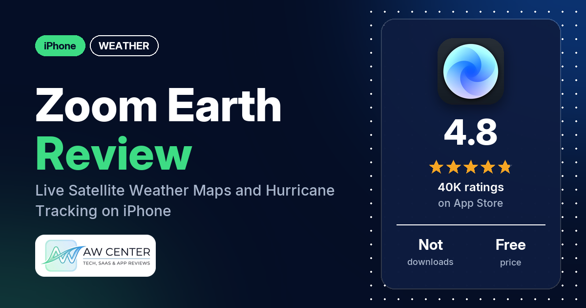 Zoom Earth Review: Live Satellite Weather Maps and Hurricane Tracking on iPhone